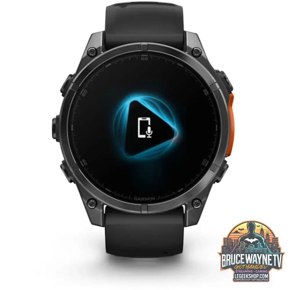 Garmin fēnix 8 - 47 mm, AMOLED, Smartwatch Schwarz/Schiefergrau, Silikon-Armband, Edelstahl - Garmin - vue 2