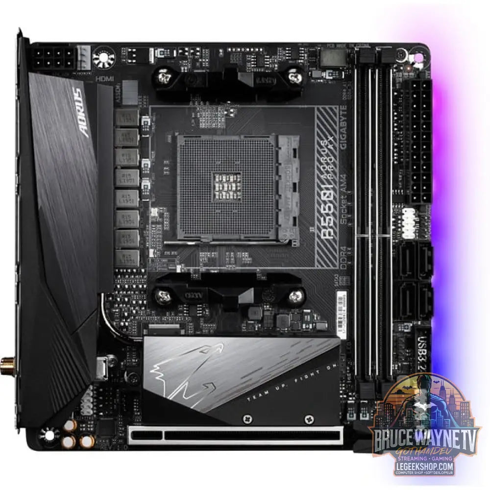 GIGABYTE B550I AORUS PRO AX, carte mère - GIGABYTE - vue 3