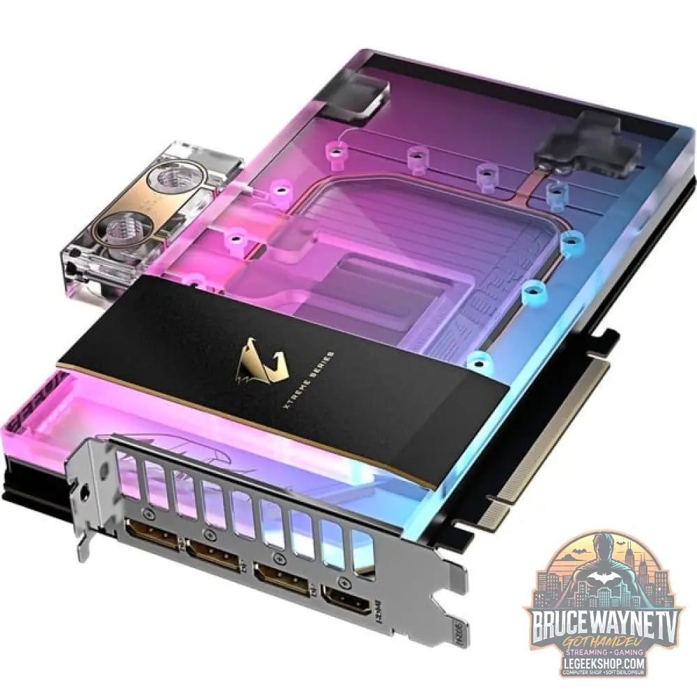 GIGABYTE GeForce RTX 5090 AORUS XTREME WATERFORCE WB 32G, carte graphique DLSS 4, 3x DisplayPort, 1x HDMI 2.1 - GIGABYTE - vue 4
