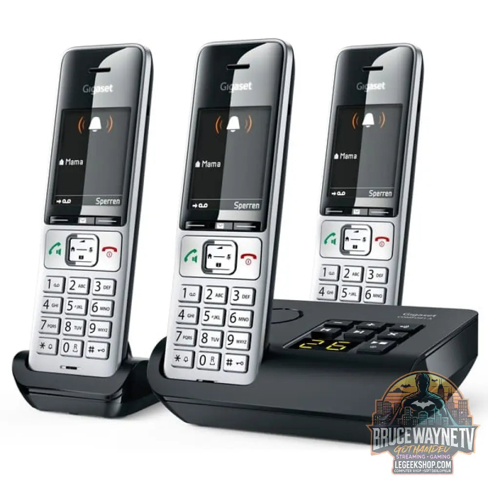 Gigaset COMFORT 500A Trio, analoges Telefon argent/noir, 3 Mobilteile - Gigaset - vue 3