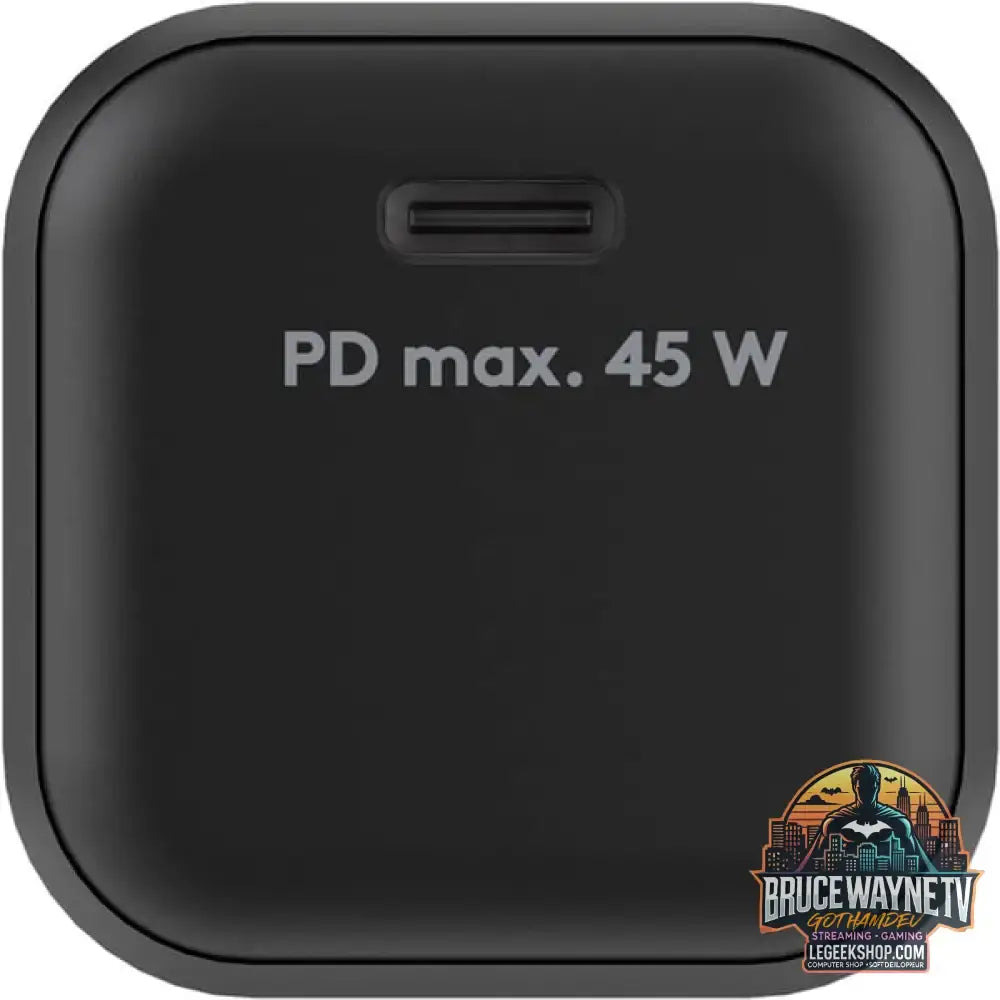 goobay USB-C Schnellladegerät Nano, PD, GaN, 45 Watt schwarz, 1x USB-C, Power Delivery 3.0 - goobay - vue 6