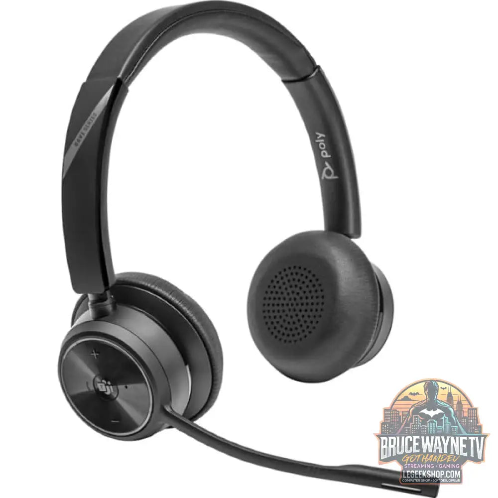 HP Poly Savi 7420 Office DECT, Headset (noir, Stereo, USB-A, USB-C, Microsoft Teams zertifiziert) - HP - vue 2