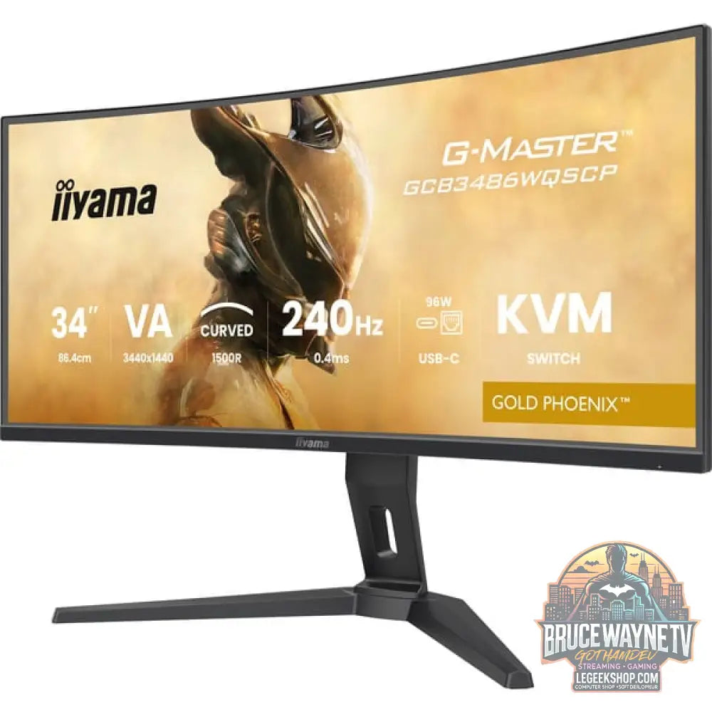 iiyama G-Master GCB3486WQSCP-B1 GOLD PHOENIX 34" QHD/WQHD VA 240 Hz - iiyama - vue 3
