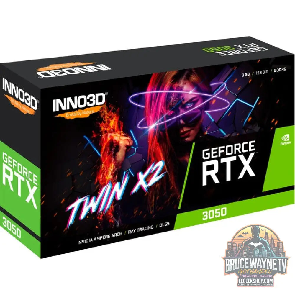 INNO3D GeForce RTX 3050 TWIN X2, Grafikkarte Lite Hash Rate, 1x DisplayPort, 1x HDMI 2.1 - INNO3D - vue 10