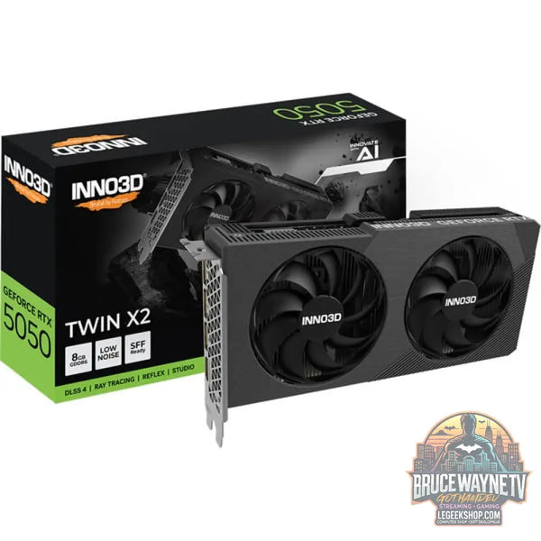 INNO3D GeForce RTX 5050 Twin X2 8GB, Grafikkarte DLSS 4, 3x DisplayPort, 1x HDMI 2.1 - INNO3D