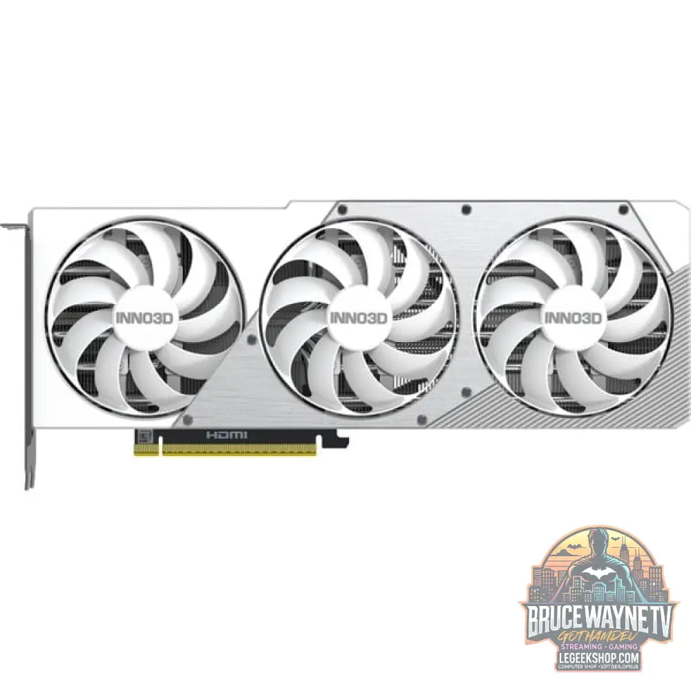 INNO3D GeForce RTX 5080 X3 OC WHITE, Grafikkarte blanc, DLSS 4, 3x DisplayPort, 1x HDMI 2.1 - INNO3D - vue 2