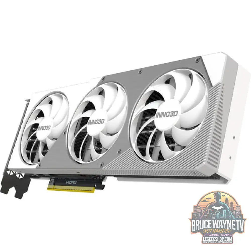 INNO3D GeForce RTX 5080 X3 OC WHITE, Grafikkarte blanc, DLSS 4, 3x DisplayPort, 1x HDMI 2.1 - INNO3D - vue 5