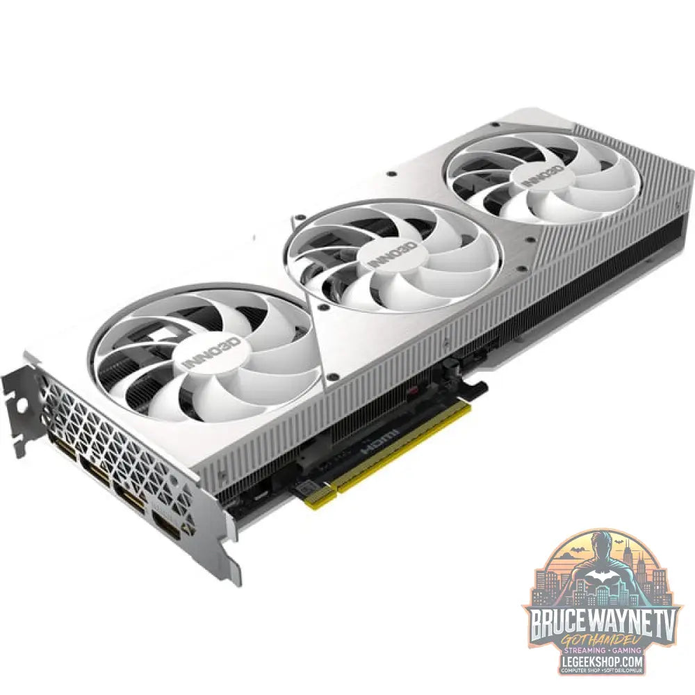 INNO3D GeForce RTX 5080 X3 OC WHITE, Grafikkarte blanc, DLSS 4, 3x DisplayPort, 1x HDMI 2.1 - INNO3D - vue 4