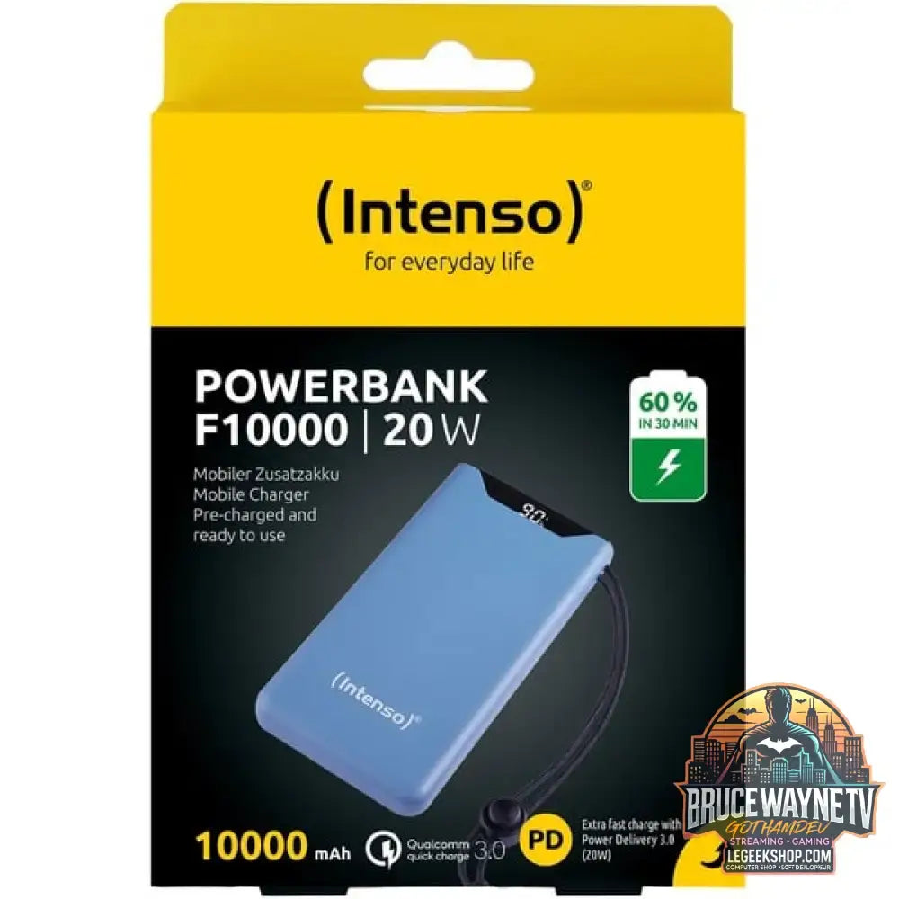 Intenso Powerbank F10000 Blue blau, 10.000 mAh, PD 3.0, Quick Charge 3.0 - Stromquelle: Steckdose, USB-C - vue 6