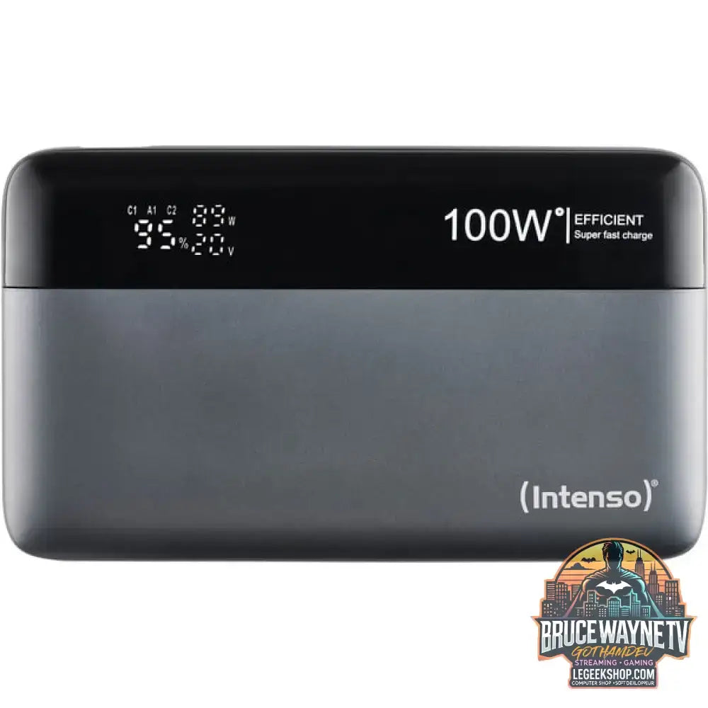 Intenso Powerbank HE20000 grau/schwarz, 20.000 mAh, PD 3.1, Quick Charge 3.0 - Stromquelle: Steckdose, USB-A, USB-C - vue 2