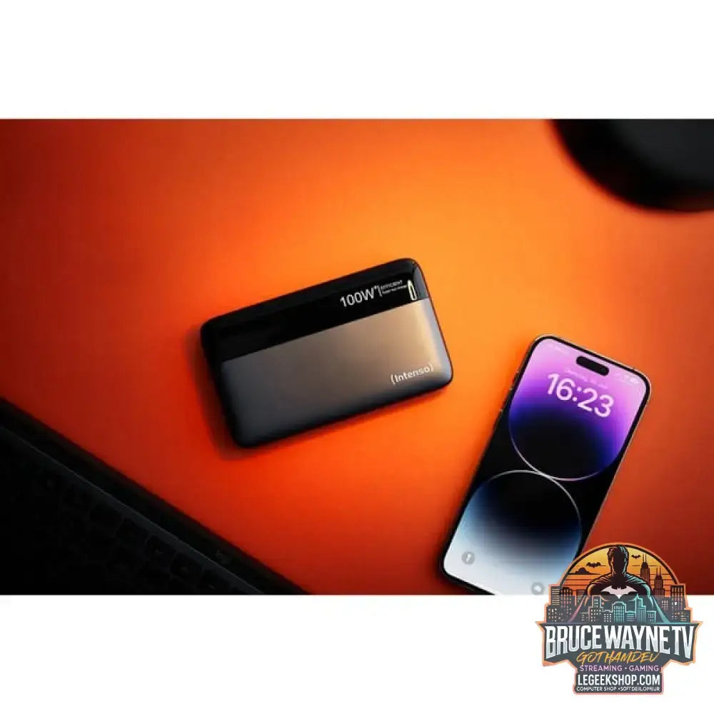 Intenso Powerbank HE20000 grau/schwarz, 20.000 mAh, PD 3.1, Quick Charge 3.0 - Stromquelle: Steckdose, USB-A, USB-C - vue 8