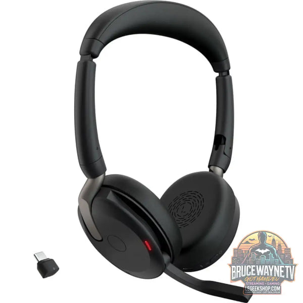 Jabra Evolve2 65 Flex Duo WLC, avec Ladepad, Headset (noir, Stereo, UC, USB-C, Link380c) - Jabra