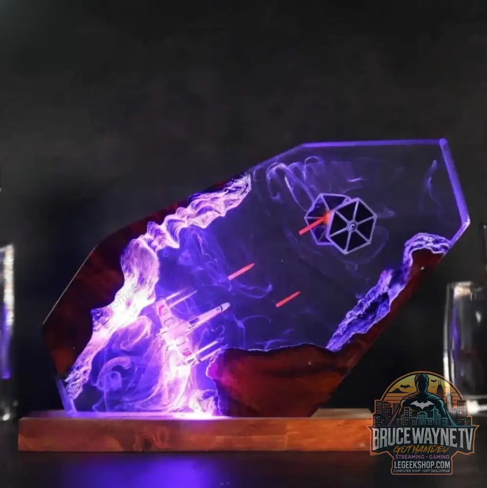 Lampe en résine de la série Galaxy décoration de chambre unique cadeau ornement