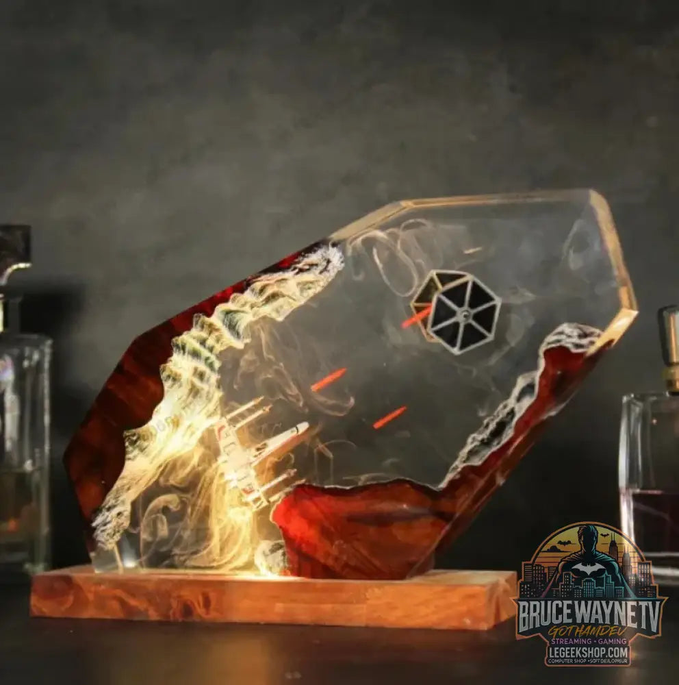 Lampe en résine de la série Galaxy décoration de chambre unique cadeau ornement