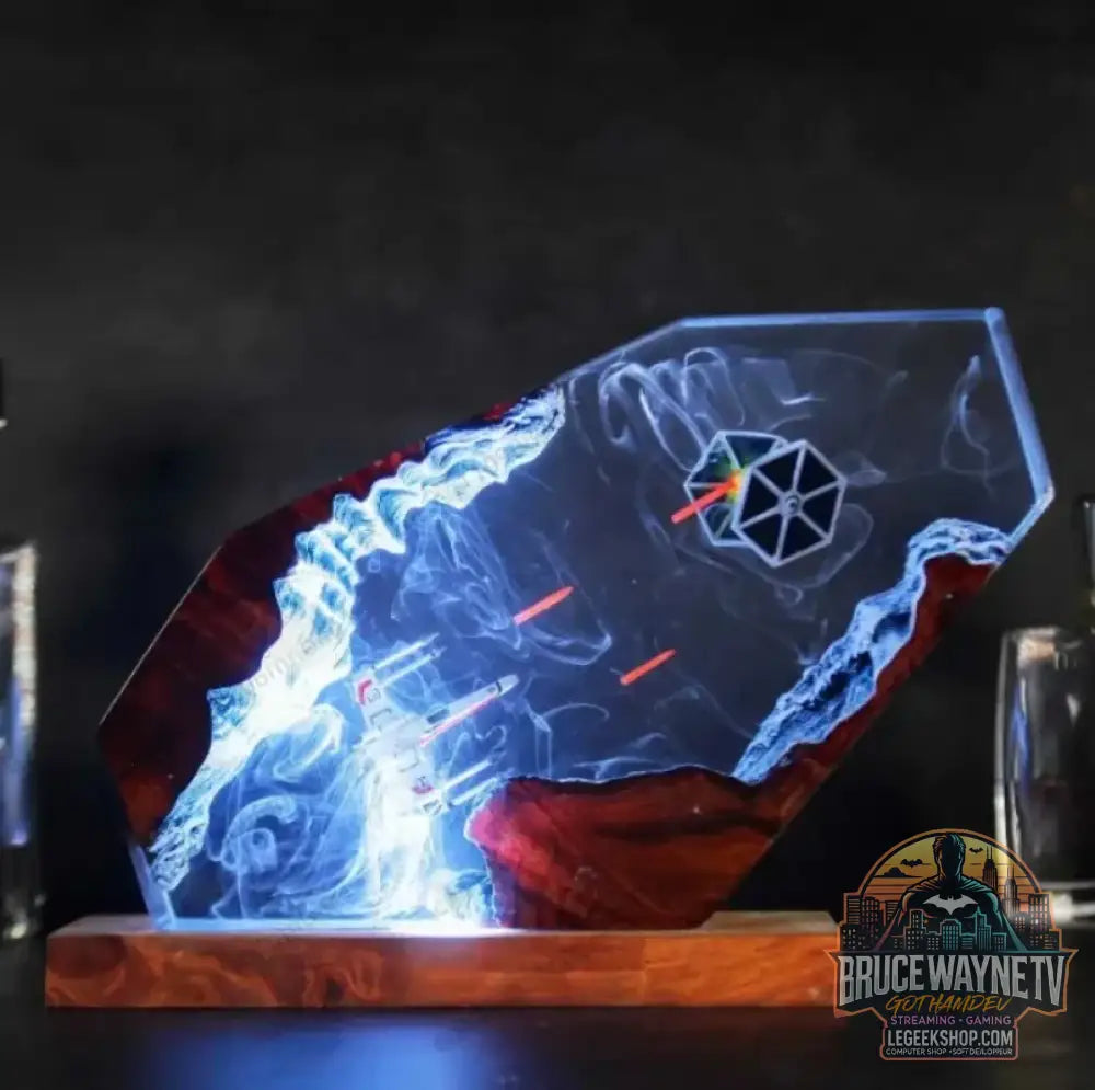 Lampe en résine de la série Galaxy décoration de chambre unique cadeau ornement