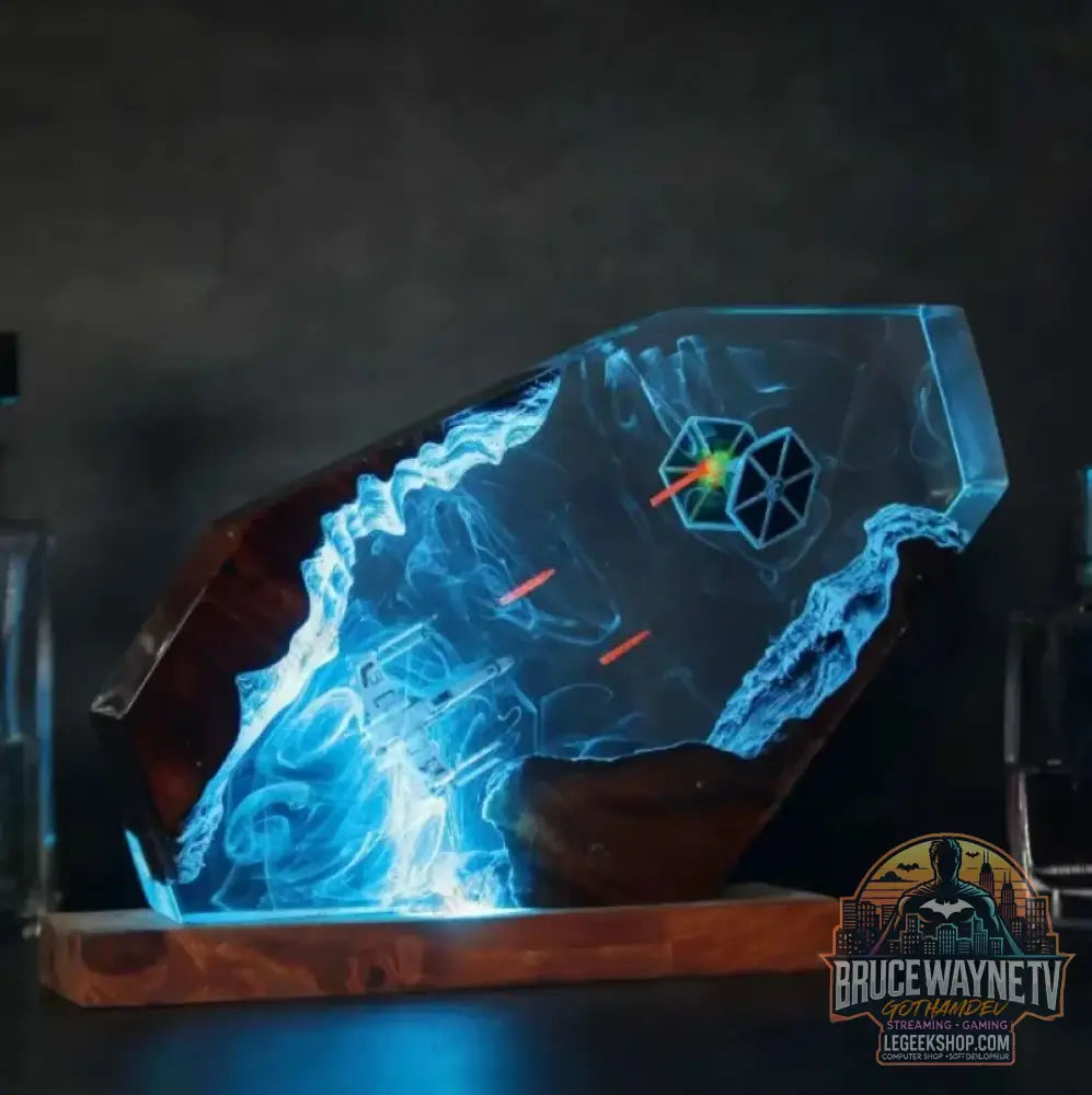 Lampe en résine de la série Galaxy décoration de chambre unique cadeau ornement