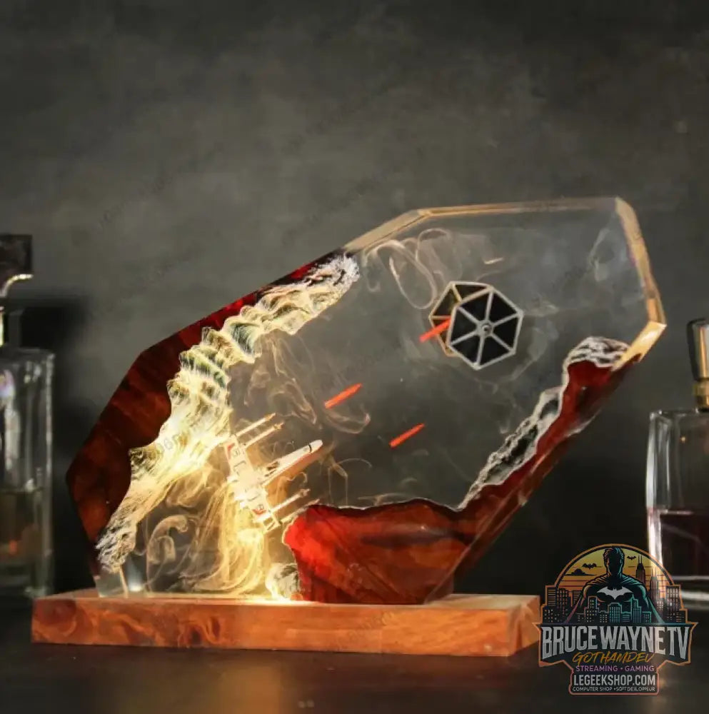 Lampe en résine de la série Galaxy décoration de chambre unique cadeau ornement