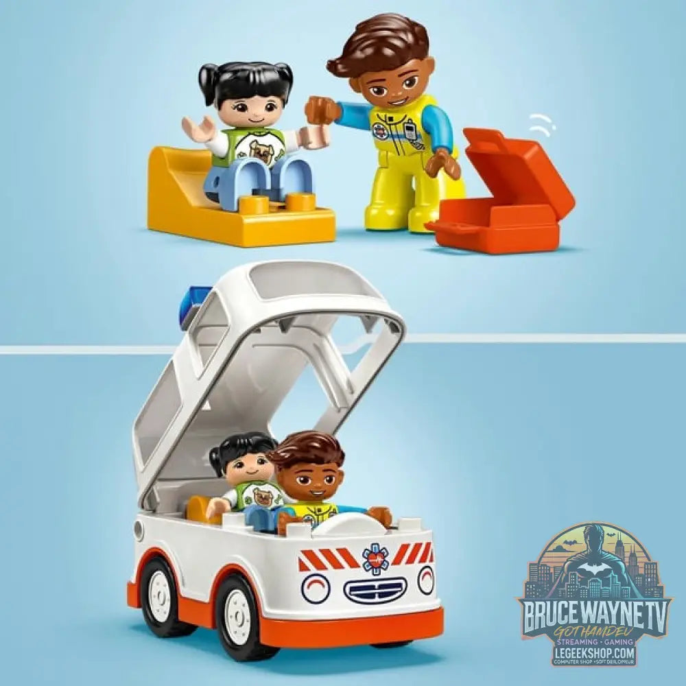 LEGO 10447 DUPLO Town Rettungswagen avec Fahrer, jeu de construction - LEGO - vue 4