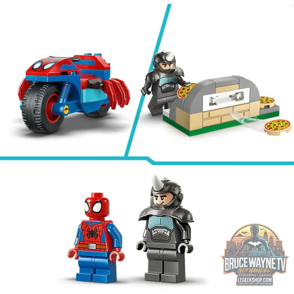 LEGO 11206 Marvel Spidey et seine Super-Freunde Spidey auf Motorrad vs. Rhino, jeu de construction - LEGO - vue 5