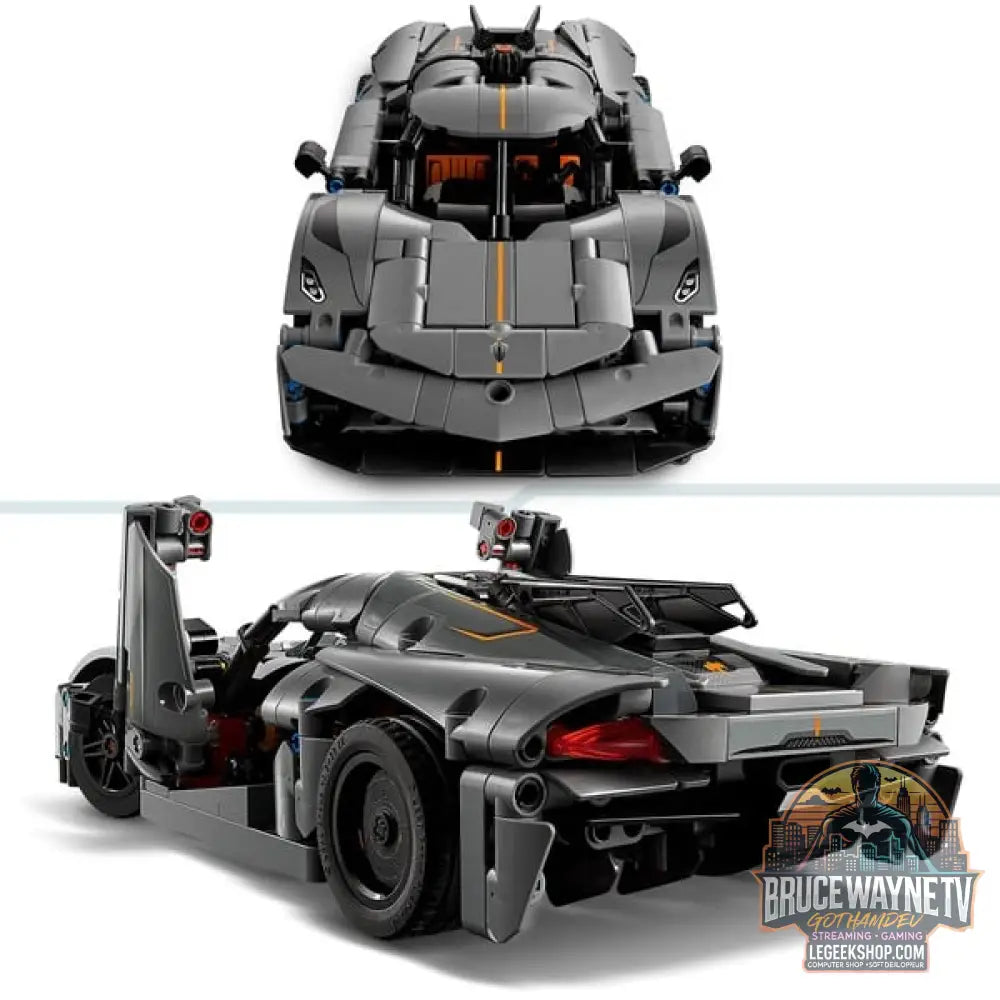 LEGO 42173 Technic Koenigsegg Jesko Absolut Supersportwagen in gris, jeu de construction - LEGO - vue 3
