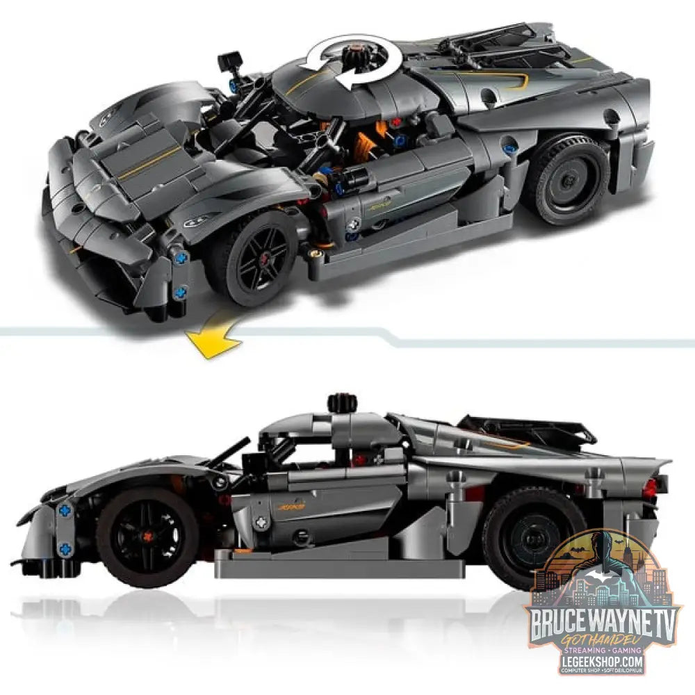 LEGO 42173 Technic Koenigsegg Jesko Absolut Supersportwagen in gris, jeu de construction - LEGO - vue 4