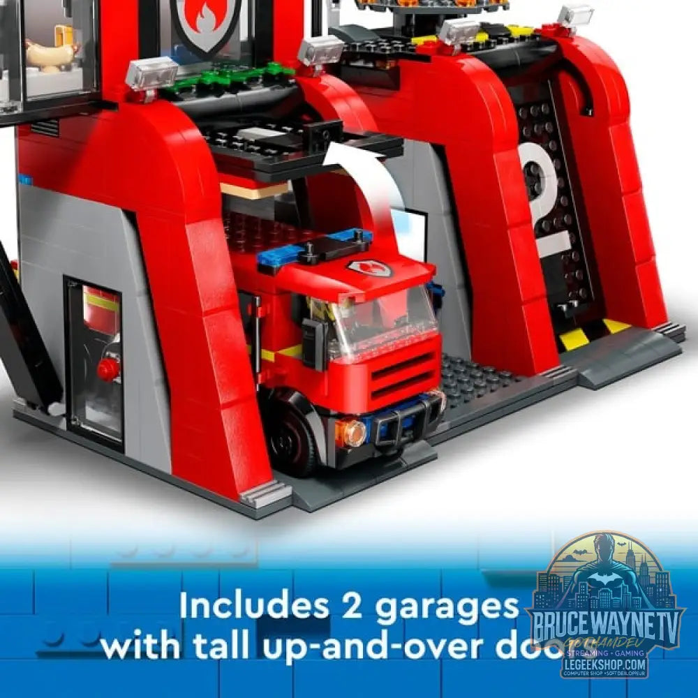 LEGO 60414 City Feuerwehrstation avec Drehleiterfahrzeug, jeu de construction - LEGO - vue 8