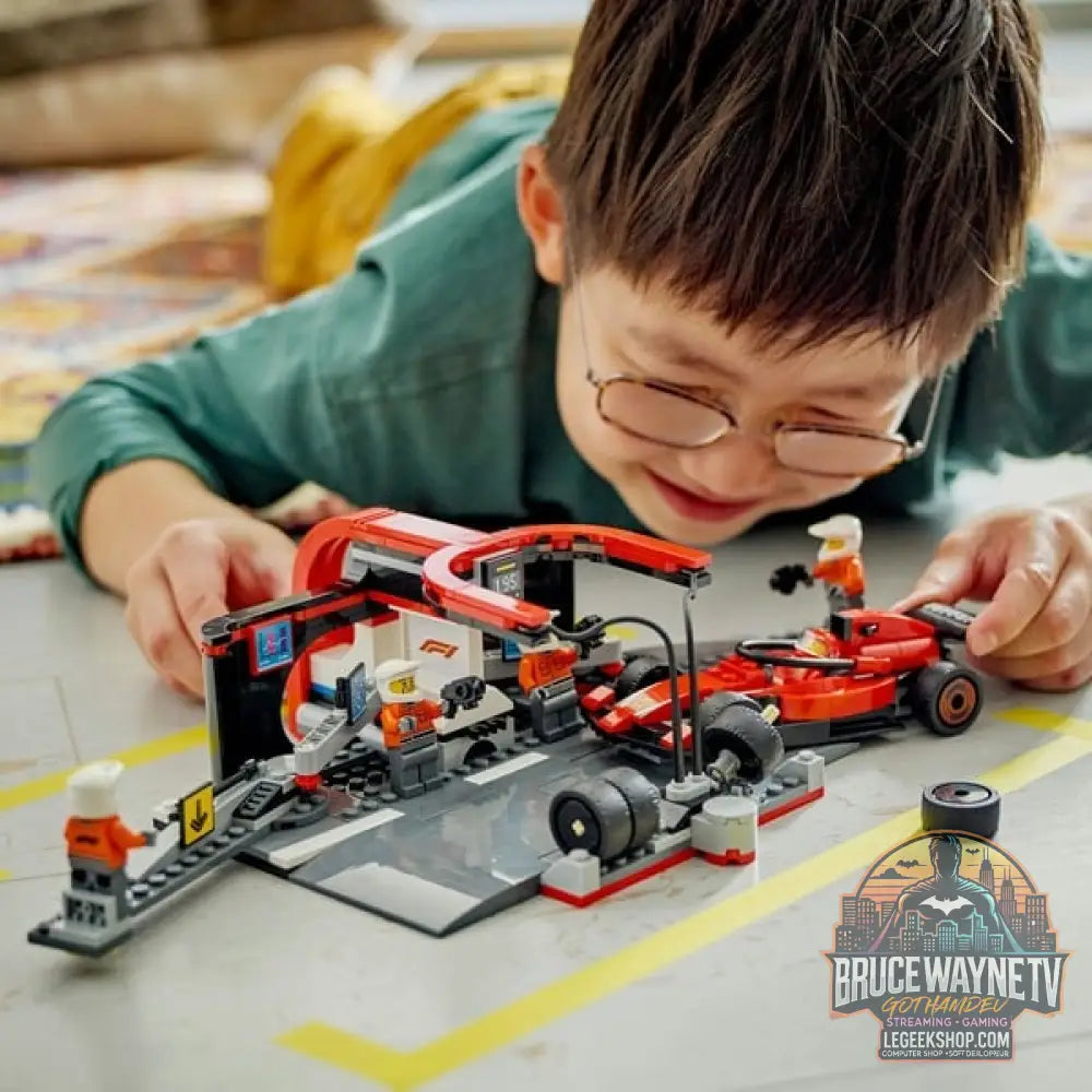 LEGO 60443 City F1 Boxenstopp avec Boxencrew et Ferrari Flitzer, jeu de construction - LEGO - vue 2
