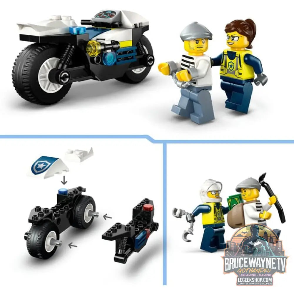 LEGO 60455 City Verfolgungsjagd avec dem Polizeimotorrad, jeu de construction - LEGO - vue 4