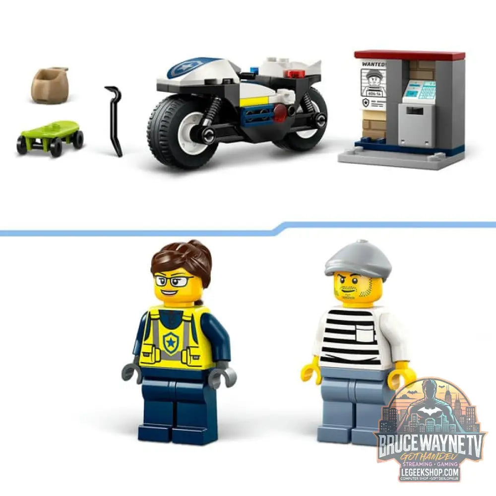 LEGO 60455 City Verfolgungsjagd avec dem Polizeimotorrad, jeu de construction - LEGO - vue 5