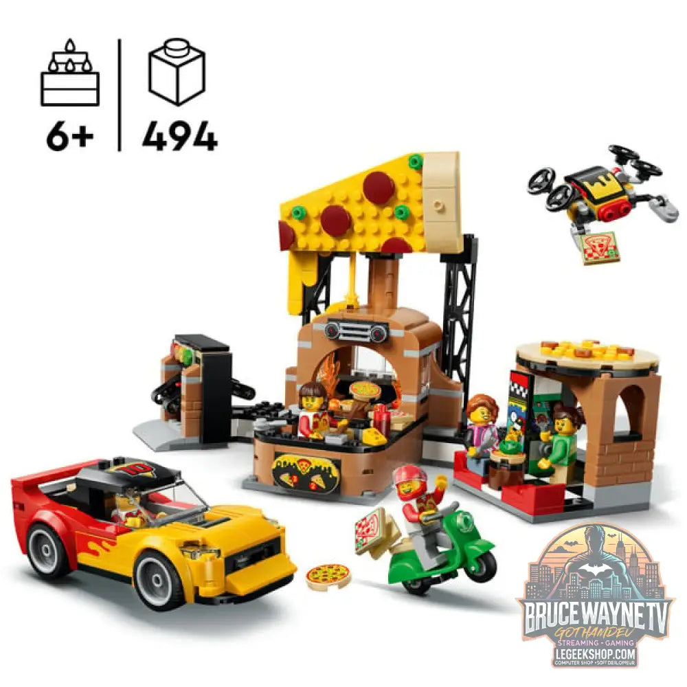 LEGO 60496 City Pizza-Liefererlebnis avec Fahrzeugen, jeu de construction - LEGO - vue 2