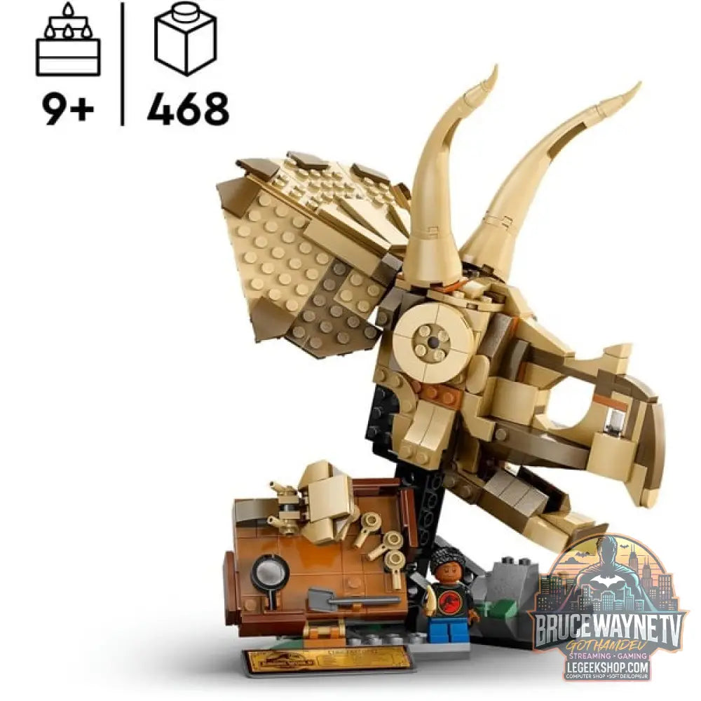 LEGO 76969 Jurassic World Dinosaurier-Fossilien: Triceratops-Schädel, jeu de construction - LEGO - vue 3