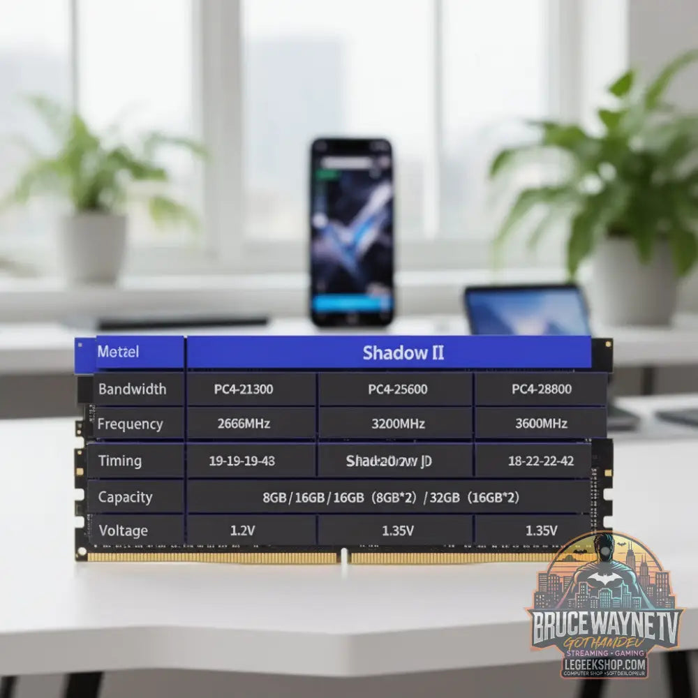 Mémoire RAM DDR4 Netac Shadow II — Mémoire RAM, vue 14, LeGeekShop