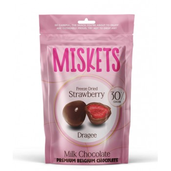 Misket Milk Chocolate Coated Freeze Dried Strawberry 80 Gr x 12