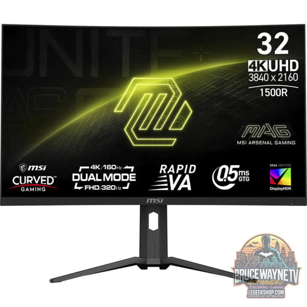 MSI MAG 321CUPDFDE 31,5" 3840 × 2160 px VA 320 Hz - MSI - vue 3