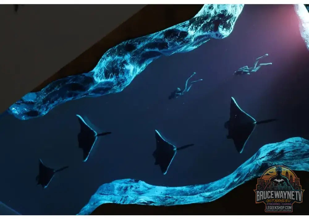Pièce décorative de table micro-scène marine - Baleine en résine lumineuse décoration personnalisée pour la maison