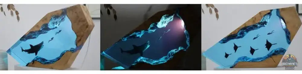 Pièce décorative de table micro-scène marine - Baleine en résine lumineuse décoration personnalisée pour la maison