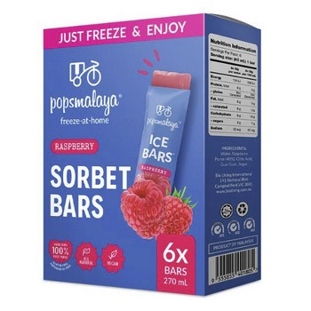 Pops Malaya Sorbet Raspberry 270 ml x 12