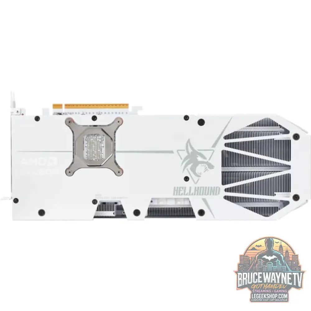 PowerColor Radeon RX 9070 XT Hellhound Spectral White OC, carte graphique blanc, RDNA4, GDDR6, 3x DisplayPort, 1x HDMI - PowerColor - vue 4