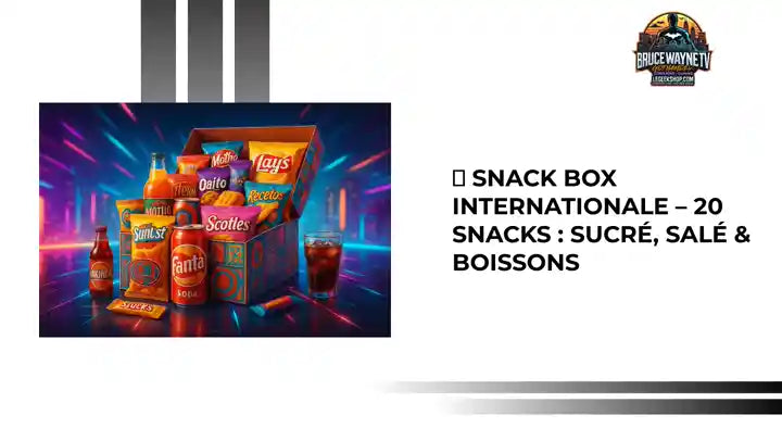 🌍 Snack Box Internationale &ndash; 20 Snacks : Sucr&eacute;, Sal&eacute; &amp; Boissons by@Outfy