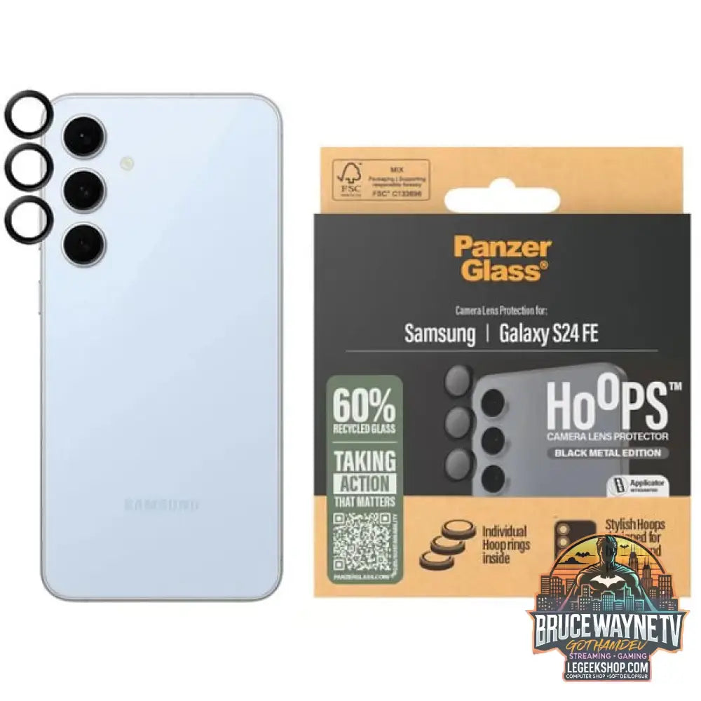 PanzerGlass Hoops Kameraschutz, Schutzfolie schwarz, Samsung Galaxy S24 FE 5G - PanzerGlass - vue 4