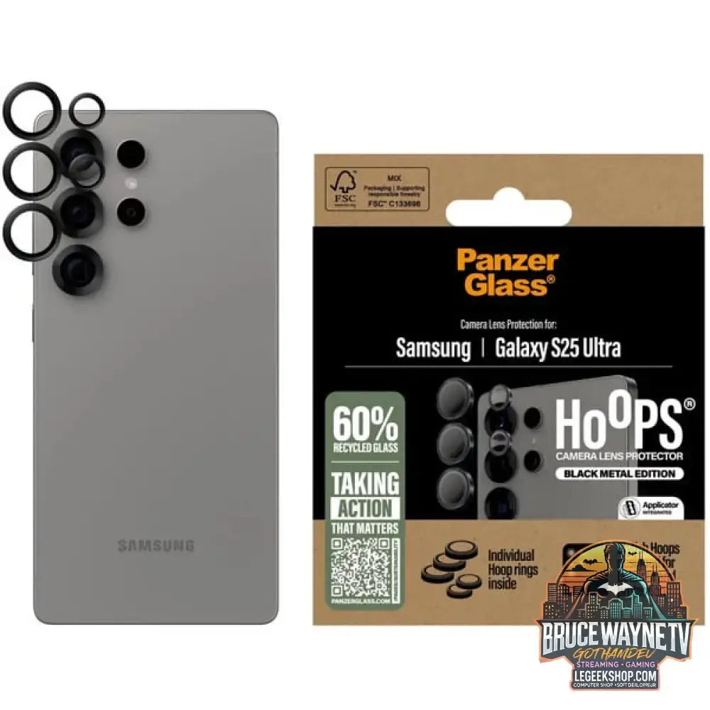 PanzerGlass Hoops Kameraschutz, Schutzfolie schwarz, Samsung Galaxy S25 Ultra - PanzerGlass - vue 4