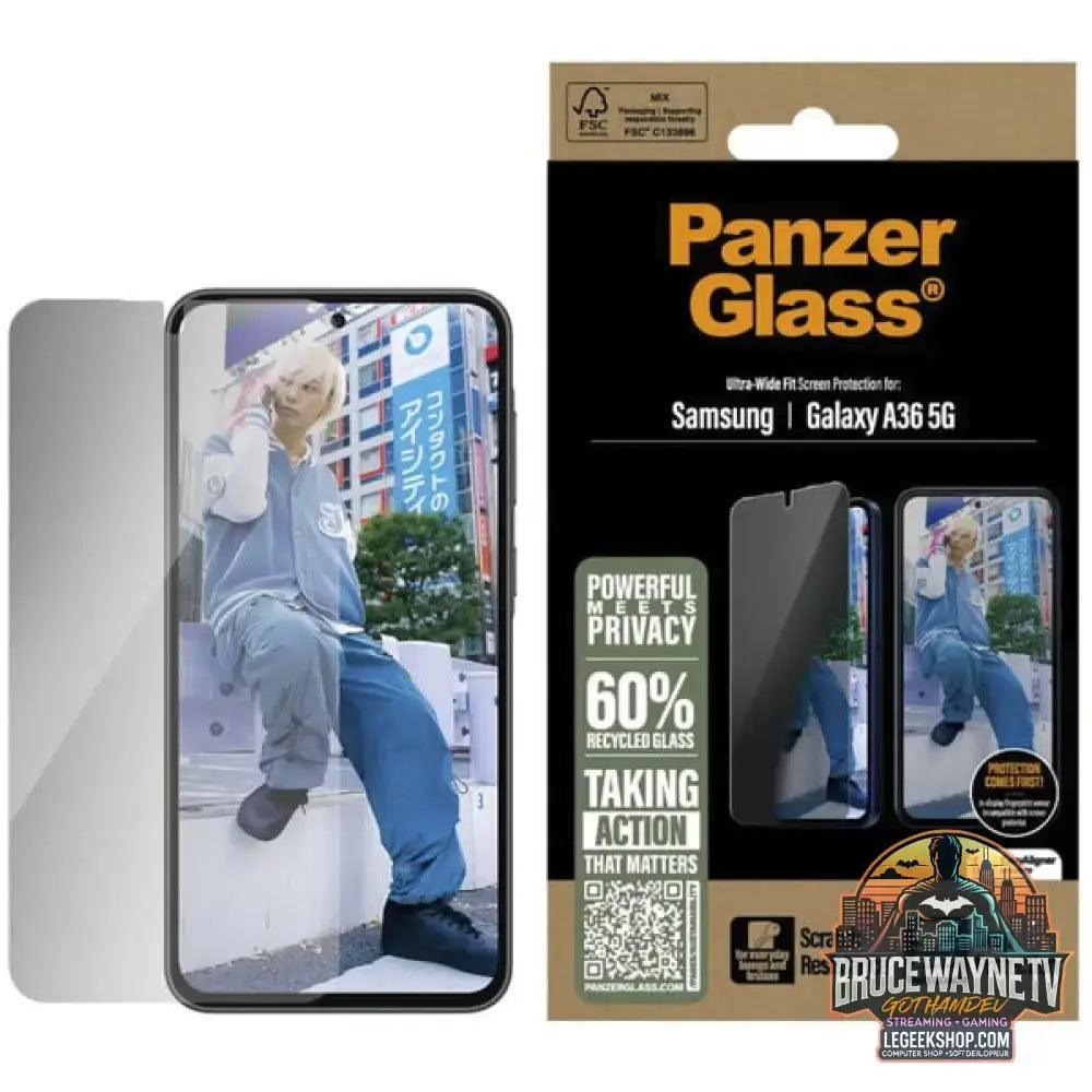 PanzerGlass Privacy Displayschutz Ultra-Wide Fit, Schutzfolie transparent, Samsung Galaxy A36 5G - PanzerGlass - vue 4