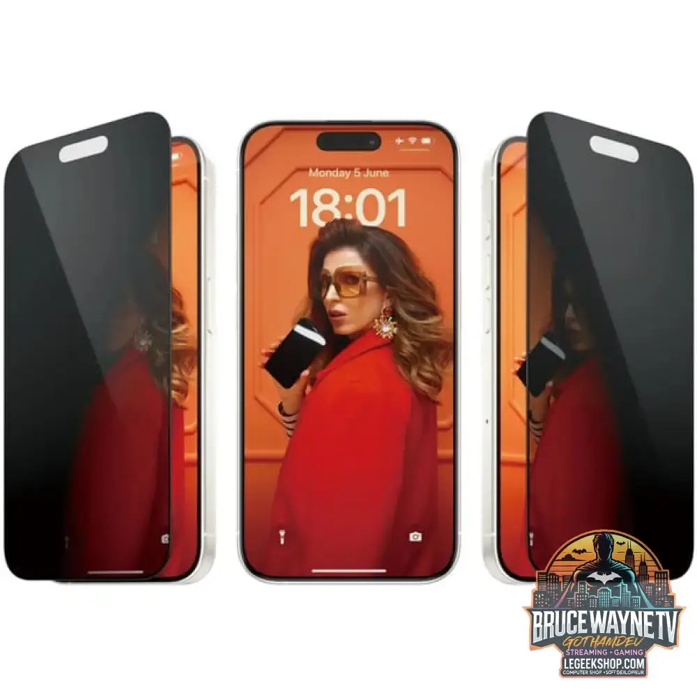 PanzerGlass Privacy Displayschutz Ultra-Wide Fit, Schutzfolie transparent, iPhone 15 Pro, EasyAligner - PanzerGlass - vue 3