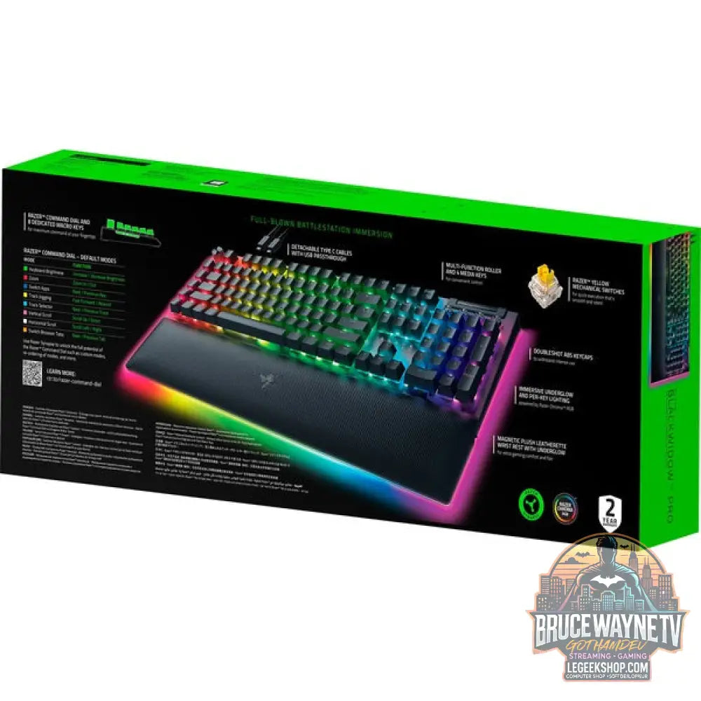 Razer BlackWidow V4 Pro, clavier gaming - vue 7