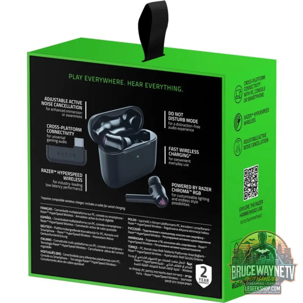 Razer Hammerhead Pro HyperSpeed, casque gaming - vue 11