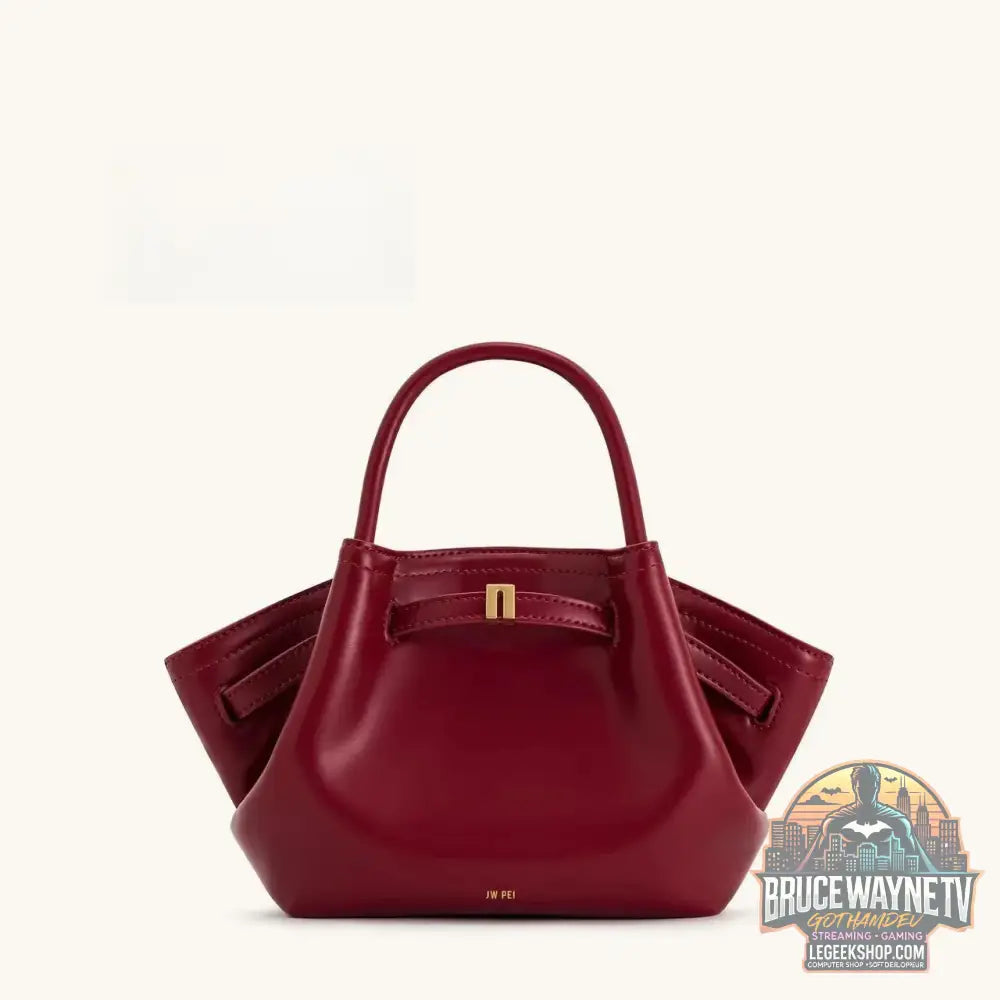 Sac Boulettes Femme JW PEI - Grande Capacité Bandoulière Fourre-Tout - Bourgogne S - Sac à Main Femme