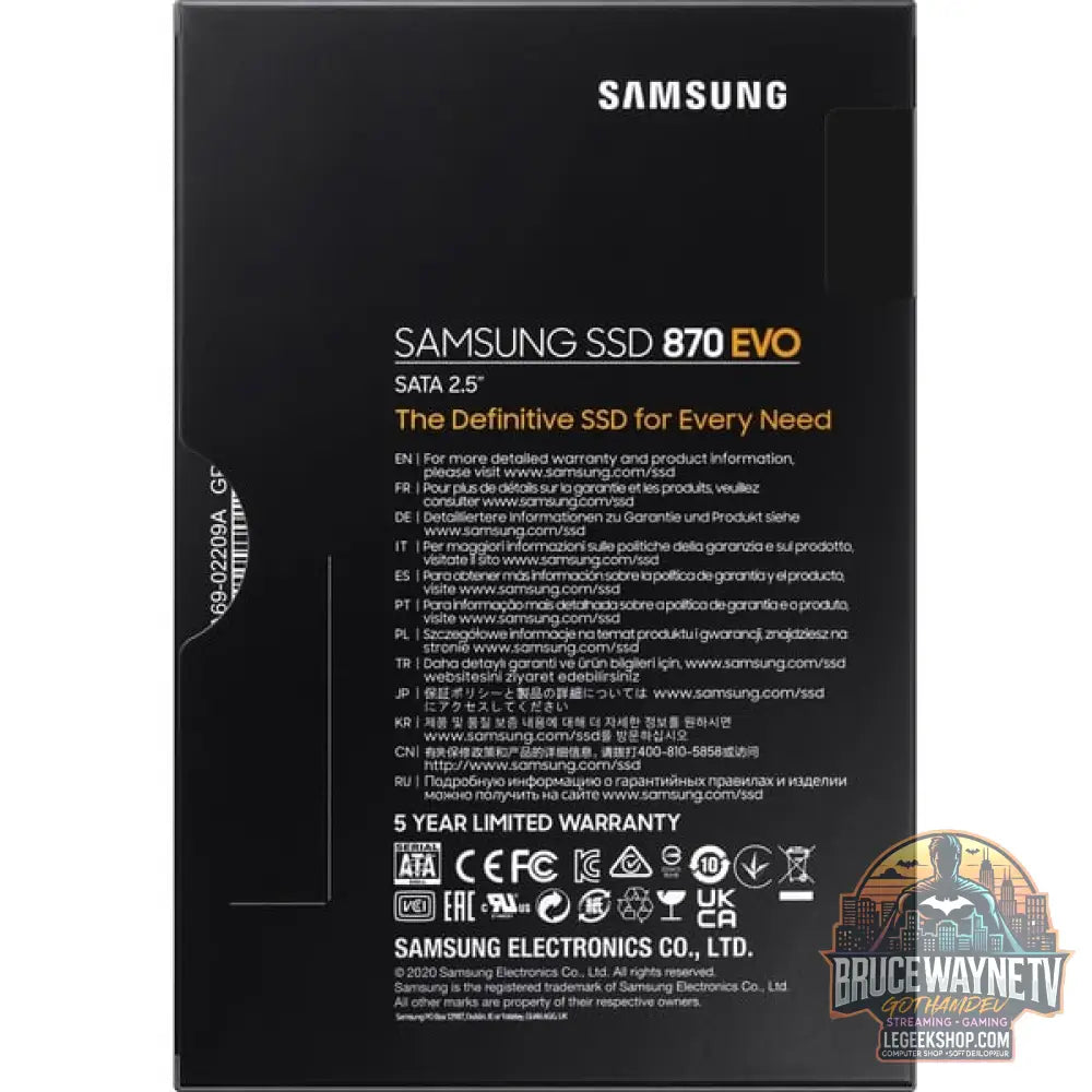 Samsung 870 EVO 1 TB, SSD SATA 6 Gb/s, 2,5", intern - Samsung - vue 9
