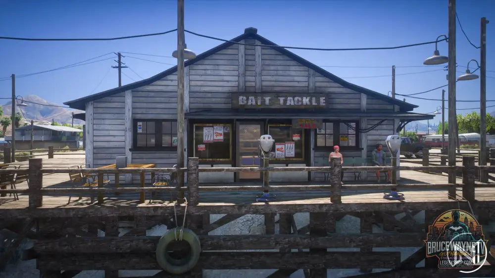 Sandy Shores Pier MLO FiveM - Quai Bois - Boutique Appats - Marche - Cafe Vue Lac - FiveM MLO