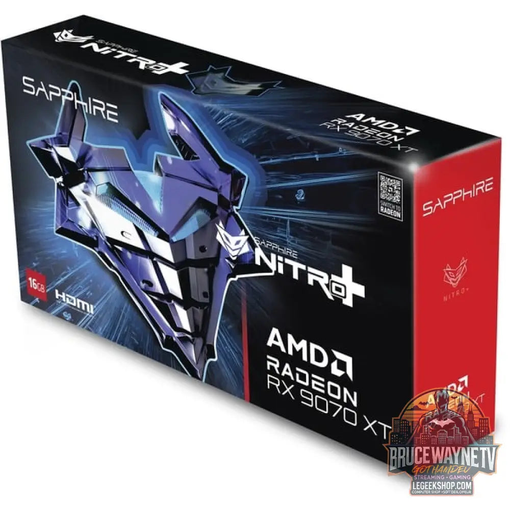 SAPPHIRE Radeon RX 9070 XT Nitro+ Gaming OC, carte graphique gris, RDNA4, GDDR6, 2x DisplayPort, 2x HDMI 2.1 - SAPPHIRE - vue 8