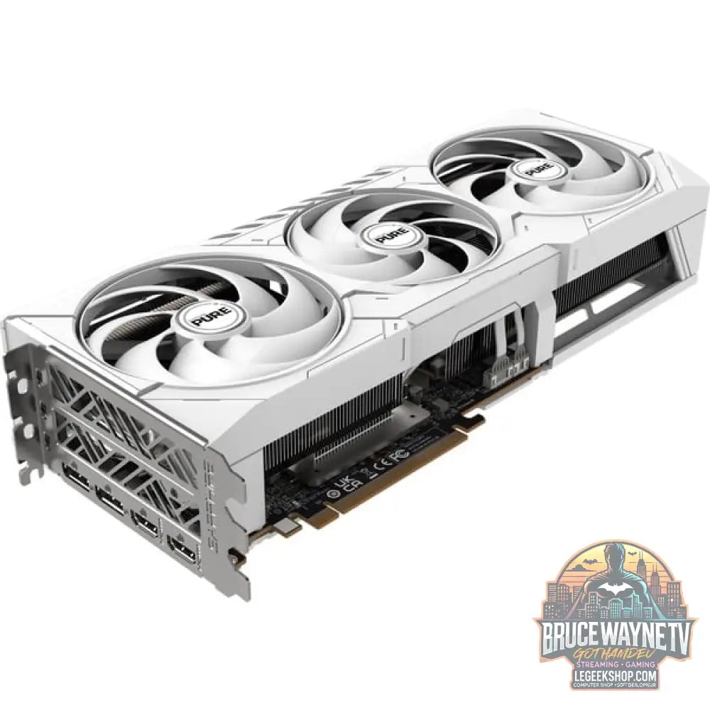 SAPPHIRE Radeon RX 9070 XT Pure, carte graphique blanc, RDNA4, GDDR6, 2x DisplayPort, 2x HDMI 2.1 - SAPPHIRE - vue 3